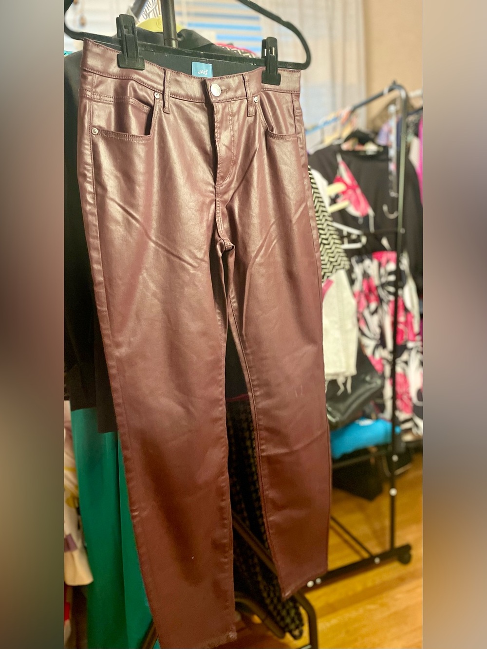 NWT Jag Jeans High-Rise Skinny Pants in Deep Wine